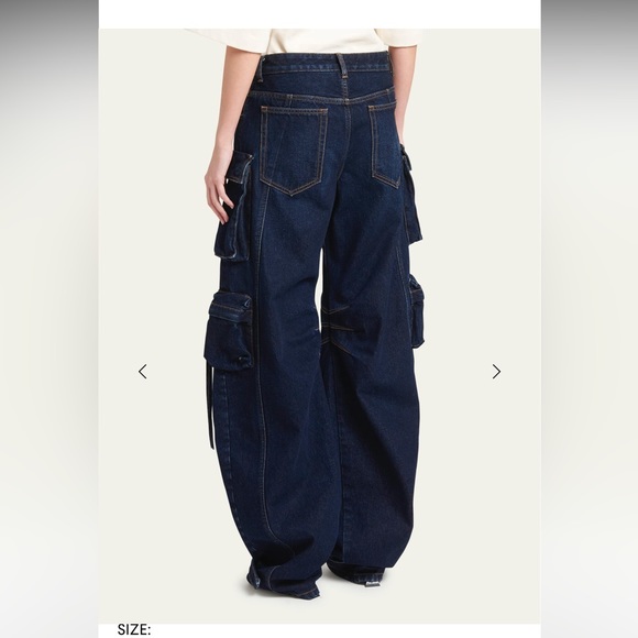 Attico Fern Cargo Denim Pants - NWT - Picture 3 of 4